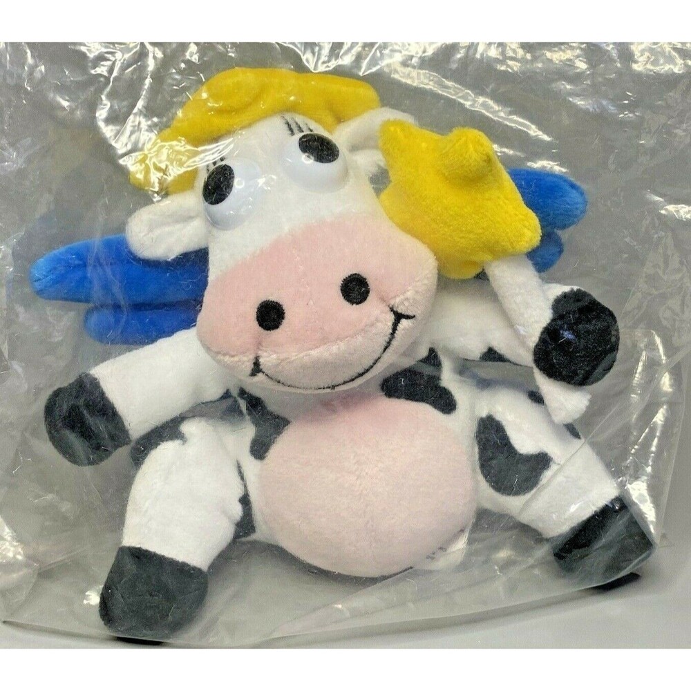 NIP Vintage Kraft Cheese Singles DAIRY FAIRY Cow Stuffed Plush Advertising Toy